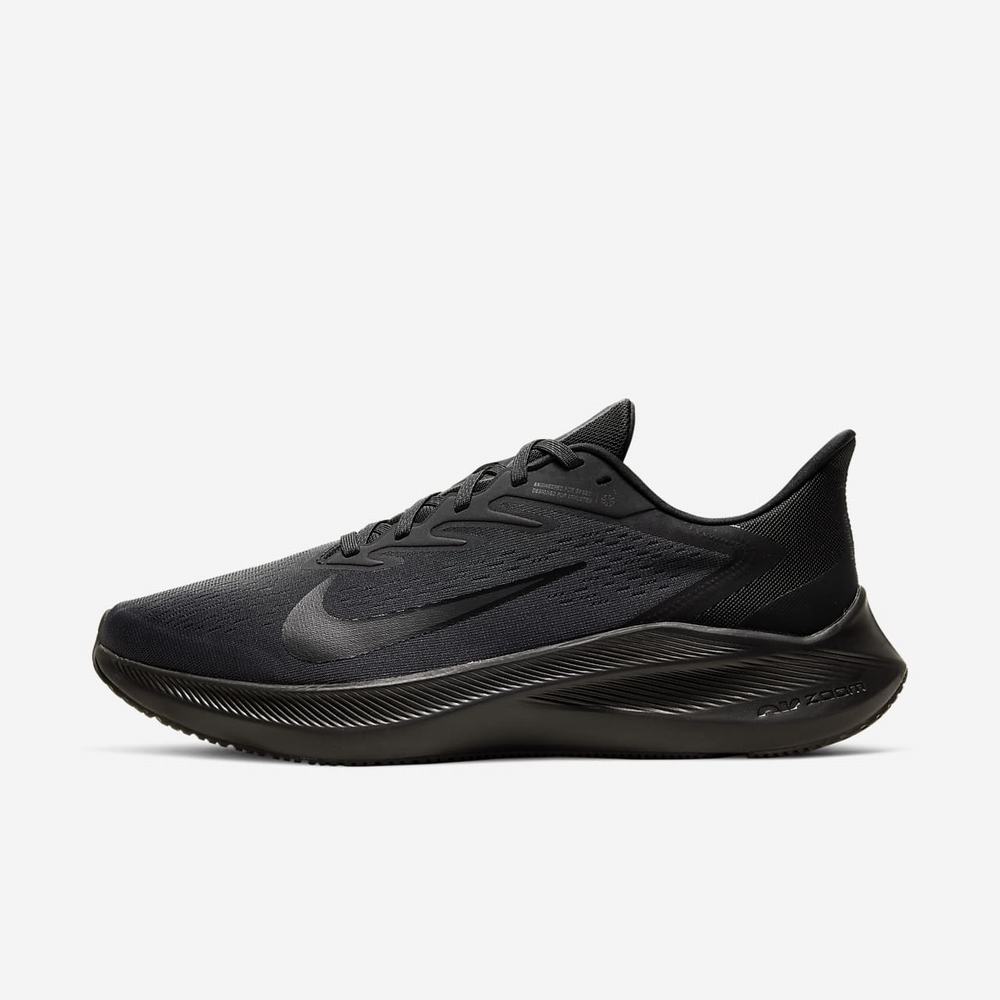 Chaussure De Running Nike Zoom Winflo 7 (Extra Wide) Noir 0917-823 Black/Anthracite/Black Homme | IFV-53150797